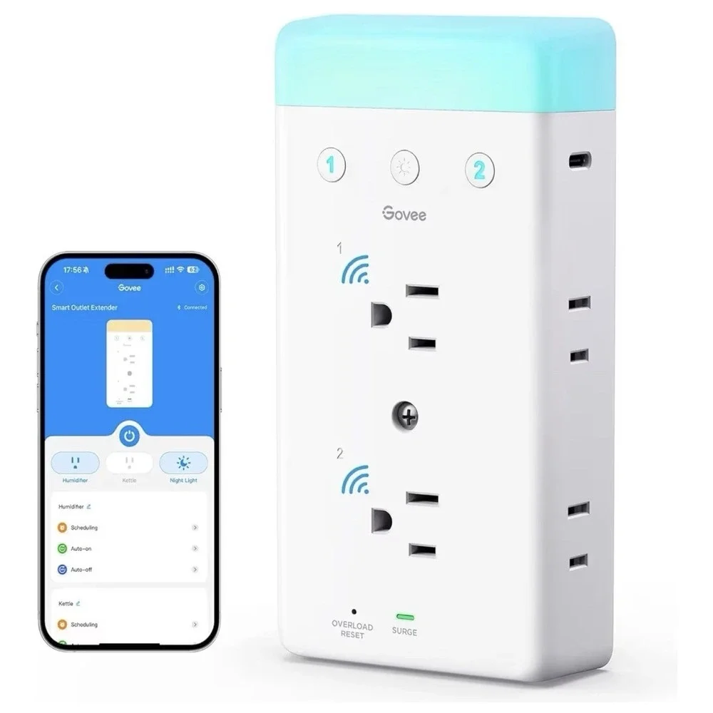 Smart Plug Outlet Extender, 3-Sided Smart Power‎ Strips with 2 Smart Outlets &
